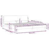 Okvir za krevet Dover tamnosivi 193 x 203 cm od tkanine | Shoptok.si