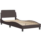 vidaXL Okvir za krevet bez madraca tamnosmeđi 90 x 190 cm od tkanine | shoptok.hr