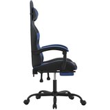  Okretna igraća stolica s osloncem crno-plava od umjetne kože | shoptok.hr