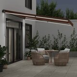 Tenda na ručno uvlačenje s LED smeđa 400 x 350 cm | Eponuda.com