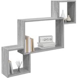  Polica na zidu Zidna montaža Siva 91,5 x 15 x 76 cm | shoptok.hr