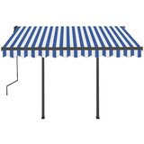  Automatska tenda sa senzorom LED 3 x 2 5 m plavo-bijela | shoptok.hr