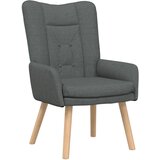 vidaXL Sproščujoči stol temno siva tkanina | Shoptok.si