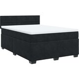 vidaXL Box spring posteljni z vzmetnico črn 140x190 cm žamet | Shoptok.si