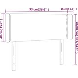  Uzglavlje s ušima sivi 93x16x78/88 cm od umjetne kože | shoptok.hr