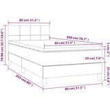  box spring s madracem LED tamnozeleni 80 x 200 cm baršun | shoptok.hr