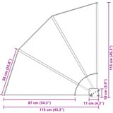  Zaslon za privatnost na balkonu Bijelo 115 x 115 cm tkanina | shoptok.hr