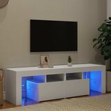 TV ormarić s LED svjetlima bijeli 140 x 36,5 x 40 cm | Eponuda.com