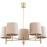 Brilagi Luster na šipci MONTE 5xE27/15W/230V bež/zlatna | Eponuda.com