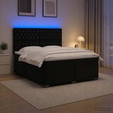  Boxspring krevet s madracem Crna 140 x 190 cm Baršun | shoptok.hr