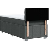vidaXL Box spring postelja z vzmetnico temno siva 90x190 cm blago | Shoptok.si