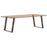  Noge za blagovaonski stol U-oblik 2 kom Prirodni čelik 80 x (72-73) cm Čelik | shoptok.hr