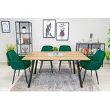  LUGO stolica od zelenog baršuna s crnim nogama x 1 | shoptok.hr