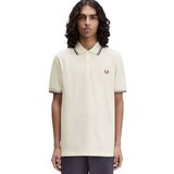 Fred Perry Twin Tipped Polo Shirt Ecru/Court Blue/Oxblood sarena | shoptok.hr
