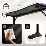 Hero 4.6 RGB crni igraći stol 160 cm | shoptok.hr
