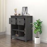  Komoda sivi 70 x 35 x 80 cm od masivne borovine | Eponuda.com
