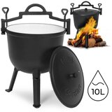 Multi Garden emajlirani kotlić od lijevanog željeza 10 L s postoljem, lovački lonac za logorsku vatru i roštilj | shoptok.hr