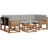  Set vanjskih sofa 7 kom. Prirodna i svijetlo siva | shoptok.hr
