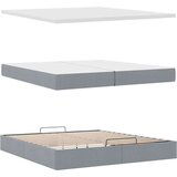 vidaXL Otomanski krevet s madracem svjetlosivi 200x200 cm tkanine | shoptok.hr