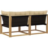  Sekcionalna sofa s jastukom Bijela 162 5 x 83 x 73 cm - Bijela i bež 1x srednji +1x kut | shoptok.hr