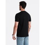 Ombre Men's cotton t-shirt with large inscription - black | Eponuda.ba