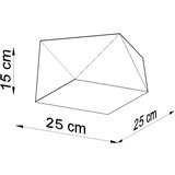 Nice Lamps Stropna svjetiljka u srebrnoj boji 25x25 cm Koma – | shoptok.hr