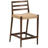 Kave Home Smeđa/u prirodnoj boji barska stolica od punog hrasta (visine sjedala 65 cm) Analy – Cijene