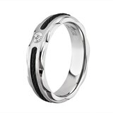 Lotus ženski Steel Rings Sajla Crni prsten od hirurškog čelika 52 | ePonuda.com