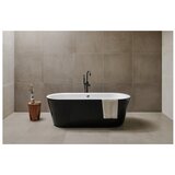 AQUAART kada essence black gloss 185 samostojeća 185x80x60 cm | shoptok.hr