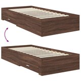  Okvir za krevet Smeđi hrast 75 x 190 cm Konstruirano drvo | shoptok.hr