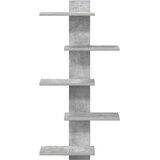  Floating polica za zid Betonska siva 48,5 x 15 x 101 cm | shoptok.hr