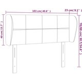  Uzglavlje s ušima crno 103x23x78/88 cm od tkanine | shoptok.hr