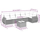 vidaXL 7-dijelni set vrtnih sofa od poliratana s jastucima smeđi | shoptok.hr