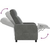  Fotelja s nagibom Tamnosiva Baršun | shoptok.hr