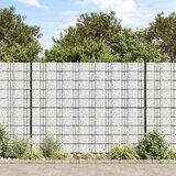 vidaXL Vrtni zasloni 4kom sivi izgledom mramornog šljunka 35x0 19m PVC u