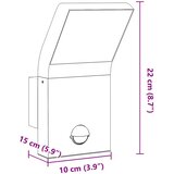  Vanjska LED zidne svjetiljke sa senzorom bijele aluminij | shoptok.hr