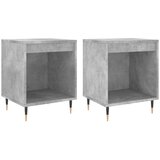 Maison Chic Dvo delni komplet Nočne omarice - Nočne mize betonsko siva 40x35x50 cm inženirski les, (21687182) Cene