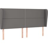Maison Chic vzglavna omarica - nočna omarica - posteljna omarica z ušesi sivo 203x23x118/128 cm umetno usnje, (21709587) | Shoptok.si