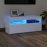 vidaXL TV ormarić s LED svjetlima bijeli 90x35x40 cm Cijene