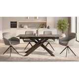 P & B Raztegljiva Miza Lotus, Temno Siva, 168-210x90 | Shoptok.si