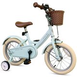 Enero Retro Style 14" otroško kolo s košarico in pomožnimi kolesi | Shoptok.si