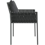  Vrtne stolice s jastucima 6 kom crne 54x61x83 cm od poliratana | shoptok.hr