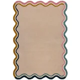 Flair Rugs Kremno bela ročno tkana volnena preproga 120x170 cm Leo Scallop –