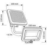  LED solarni reflektor sa DUO senzorom LED/1W/3,7V 1200 mAh IP44 | Eponuda.com