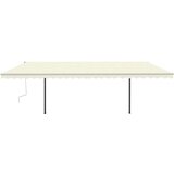  Tenda na ručno uvlačenje s LED svjetlima 6x3 m krem | shoptok.hr