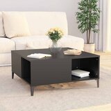  Stolić za kavu crni 80 x 80 x 36,5 cm od konstruiranog drva | shoptok.hr