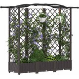  Povišeni krevet s mrežom i krovom Smeđa 163 x 40 x 126 cm PP | shoptok.hr