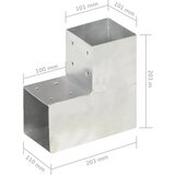 Spojnik za stupove u L-obliku od pocinčanog metala 101 x 101 mm | shoptok.hr