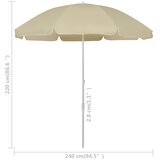  Suncobran za plažu žuta boja pijeska 240 cm | Eponuda.com