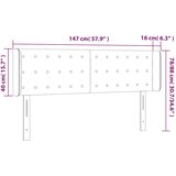  Uzglavlje s ušima tamnozeleno 147x16x78/88 cm baršunasto | shoptok.hr